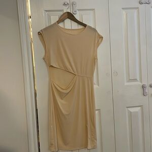Body Con Dress, Beige/nude color